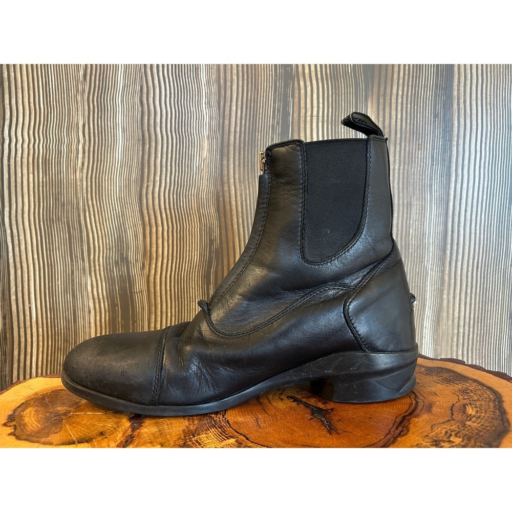 Ariat Mens Paddock Boots 8D Black Leather Front Zip Equestrian Heritage IV READ - Picture 7 of 14